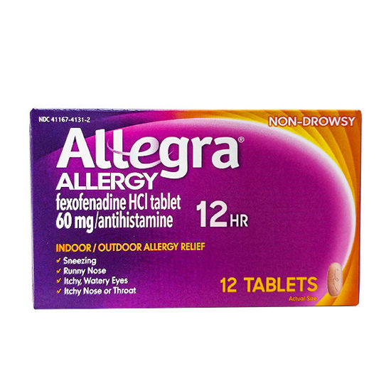 Picture of Allegra 12 hour 60mg tablets 12 ct.