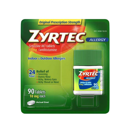 Picture of Zyrtec 10mg tablets 90 ct.