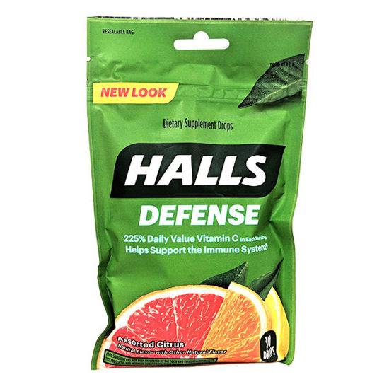 Picture of Halls defense cough drops assorted citrus 30 ct.