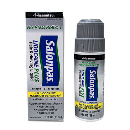 Picture of Salonpas lidocaine plus liquid roll on 3 fl. oz.