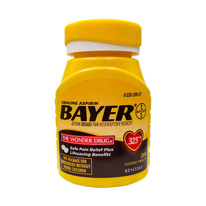 Picture of Bayer aspirin tablets 325mg 200 ct.