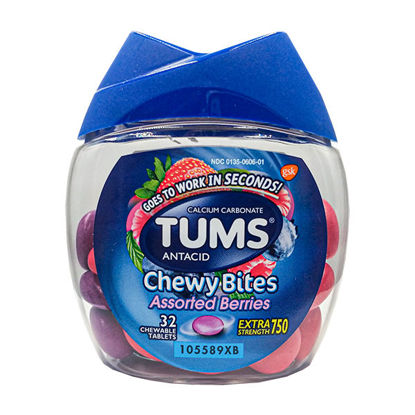 Picture of Tums chewy bites assorted berry flavor 32 ct.