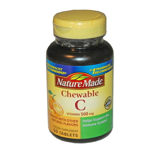 Picture of Vitamin C chewables wafers 500mg 60 ct.