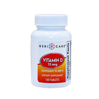 Picture of Vitamin D 10 mcg tablets 100 ct. - equivalent to 400 IU